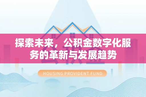 隆化探索未来，公积金数字化服务的革新与发展趋势