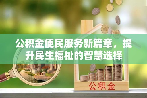 隆化公积金便民服务新篇章，提升民生福祉的智慧选择
