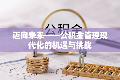 隆化迈向未来——公积金管理现代化的机遇与挑战