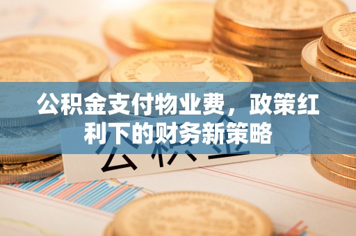隆化公积金支付物业费，政策红利下的财务新策略